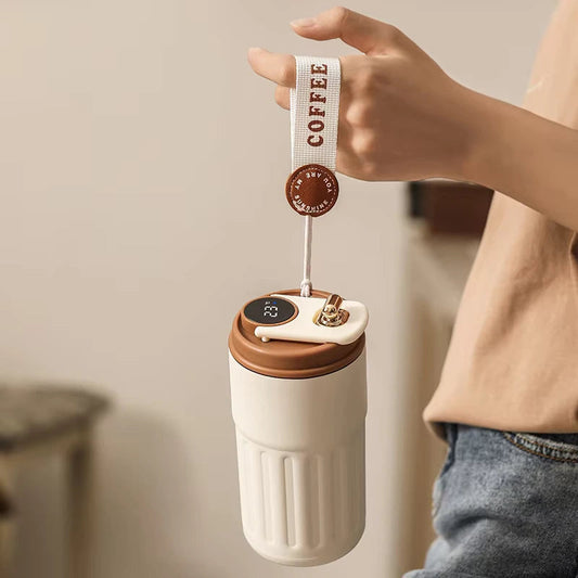 Smart Thermos Vacuum Flask — LED Temperature Display for Hot & Cold Drinks