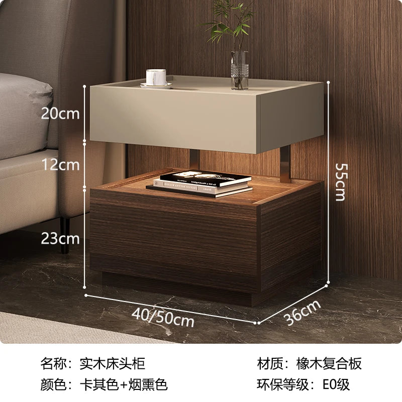 European Nightstand — Modern Bedside Table with Storage