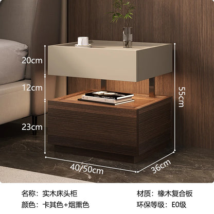 European Nightstand — Modern Bedside Table with Storage