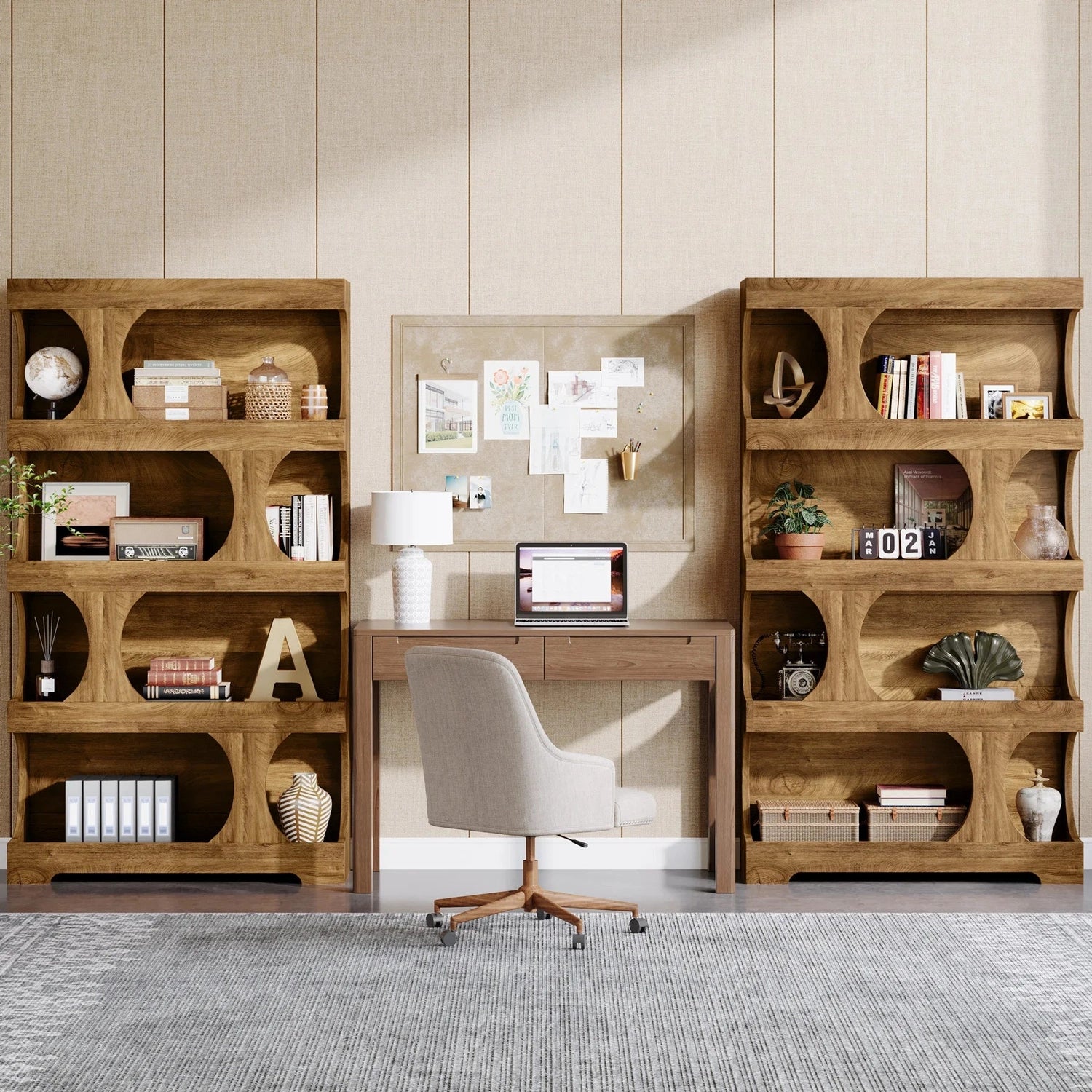 Stories on Display — Tribesigns 71" S-Shaped Bookcase