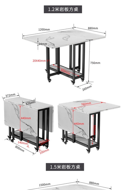 Italian Luxury Foldable Dining Table