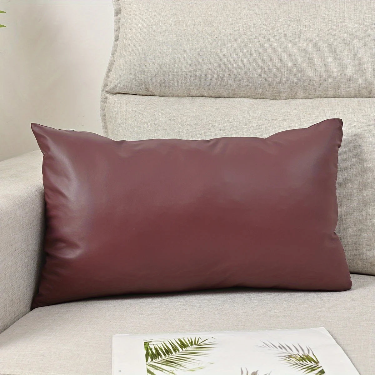 Waterproof PU Lumbar Cushion Cover — European Style