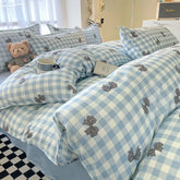 Classic Duvet Cover Set with Pillowcases Flat Sheet Nordic Style No Comforter 2025 New Bedding Kit Double Twin Size Bed Linens Jonine&