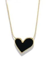 Gold Heart Toggle Necklace — Beaded Chain Gift for Her