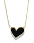 Gold Heart Toggle Necklace — Beaded Chain Gift for Her