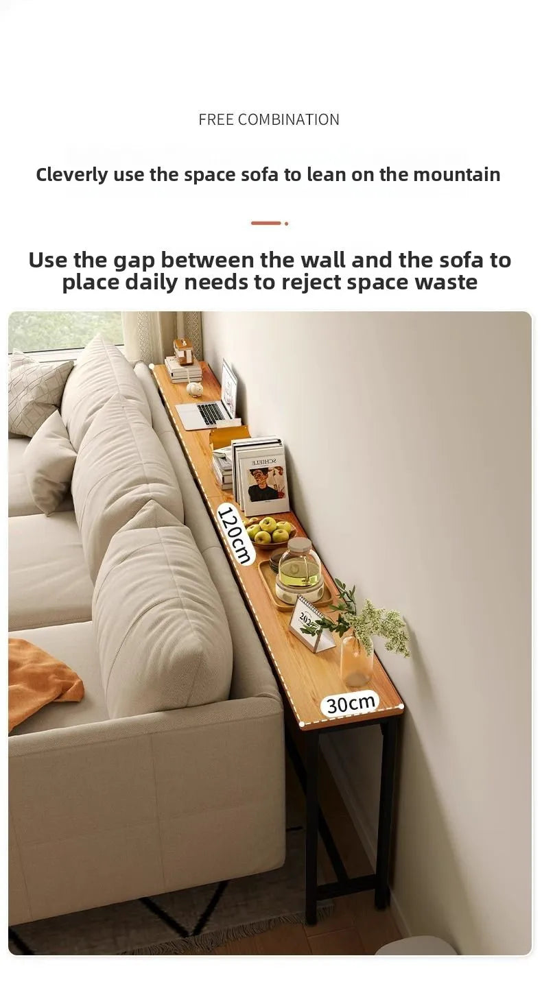 Multi-functional Living Room Long Partition Rack Bed Tail Storage Table Rear Sofa Gap Narrow Side Table Space-Saving Furniture Jonine’s Corner