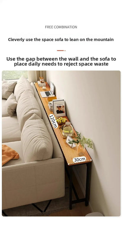 Multi-functional Living Room Long Partition Rack Bed Tail Storage Table Rear Sofa Gap Narrow Side Table Space-Saving Furniture Jonine’s Corner