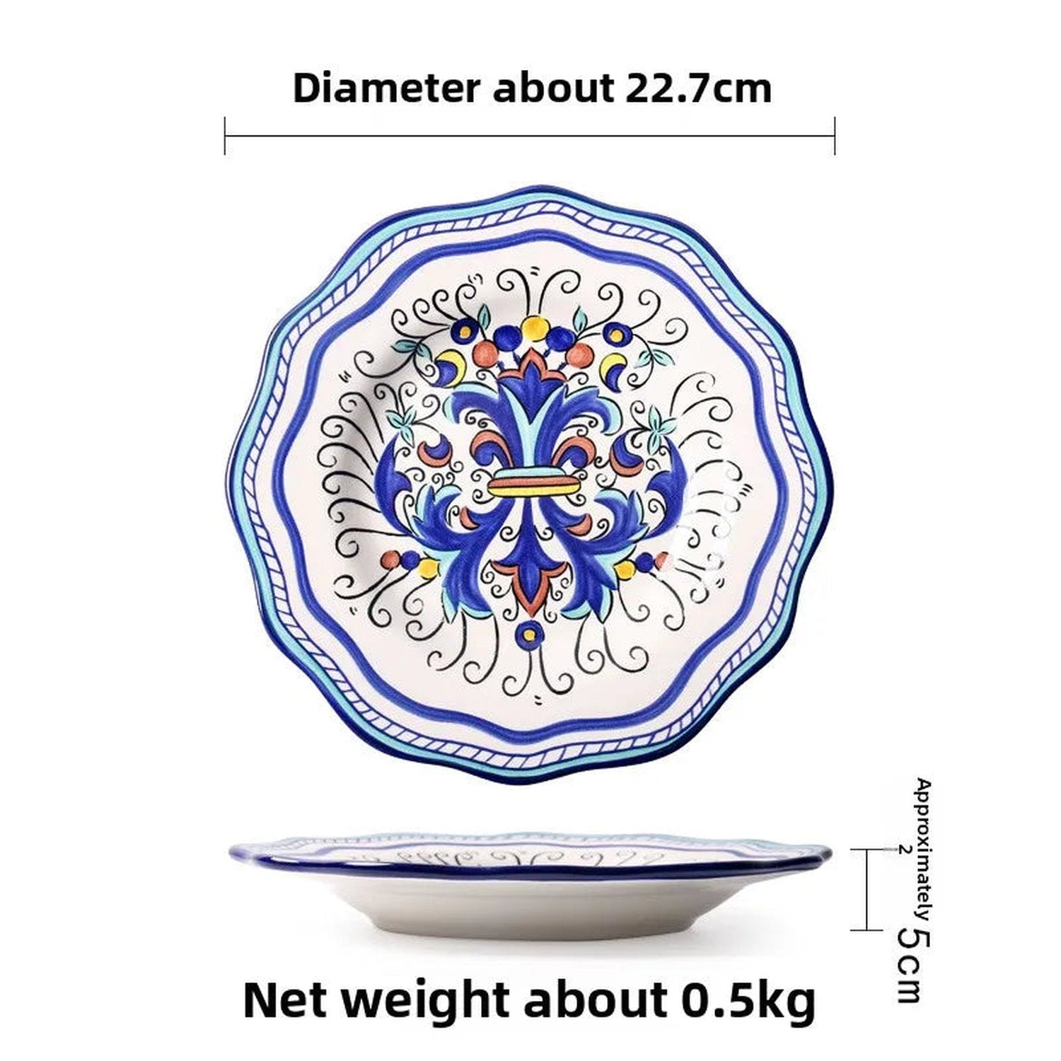 The Artisan Table — Hand-Painted Ceramic Dinner Plate
