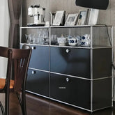 MLG Modern Dual Cabinet – Wood & Acrylic Living Room Storage