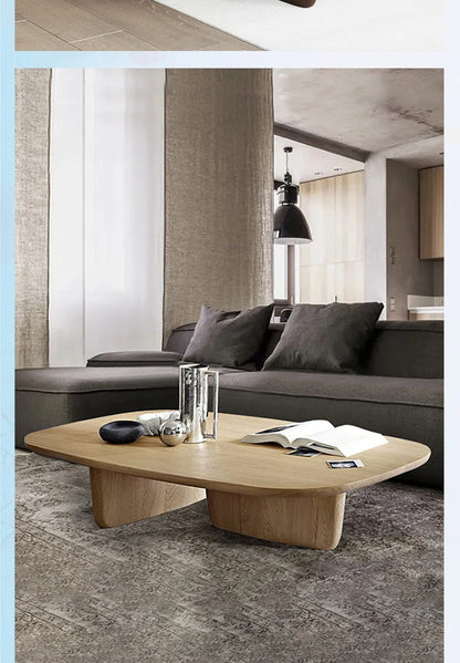 Nordic Minimalist Coffee Table — Modern Wood & Glam Living Room Center Table