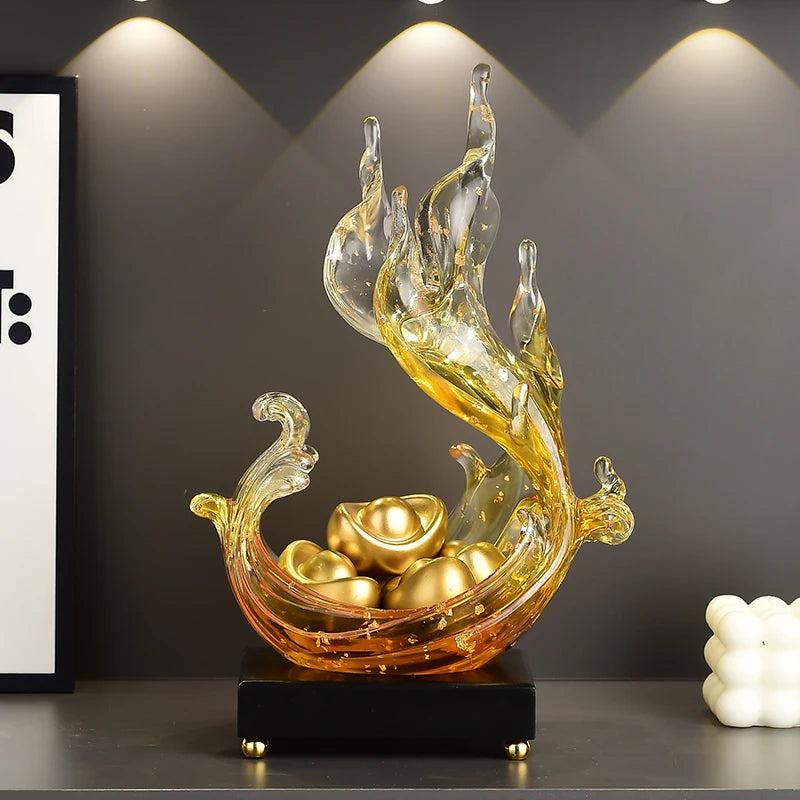 Feng Shui Resin Key Box — Luxury Desk Organizer & Entryway Essential