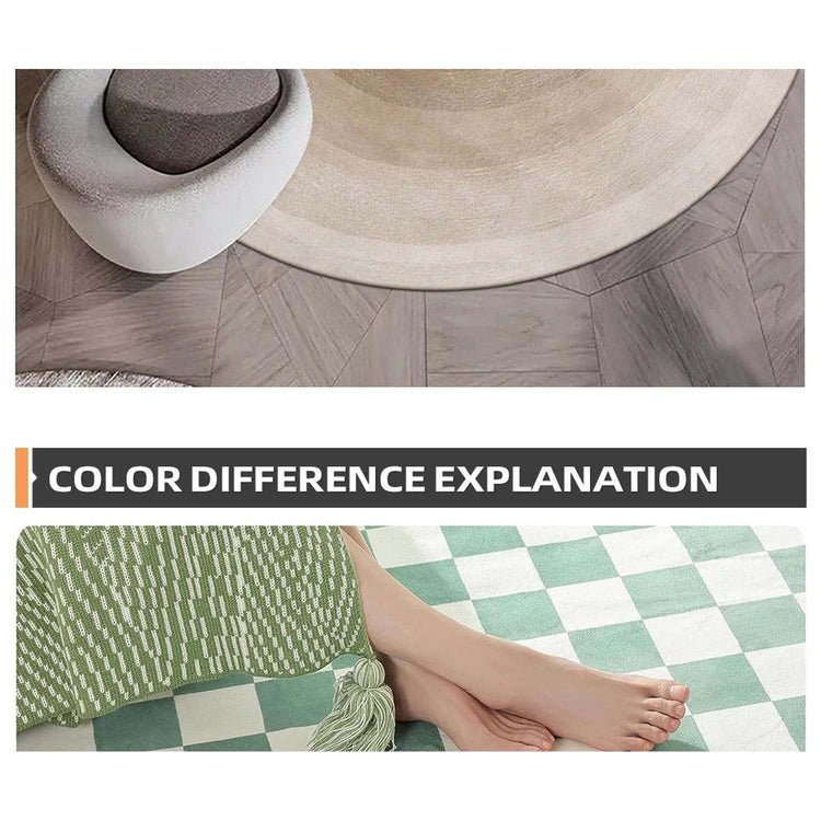 Round Gradient Area Rug — Machine Washable Non-Slip Floor Mat for Living Room & Bedroom