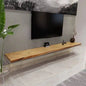 Floating Wood TV Stand — Minimalist Wall-Mounted Cabinet for Living Room & Bedroom
