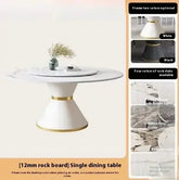 Round Sliding Table Luxury Table Stainless Steel Kitchen Islands Transparent Mesa Comedor Garden Furniture Sliding Dining Wash Jonine&