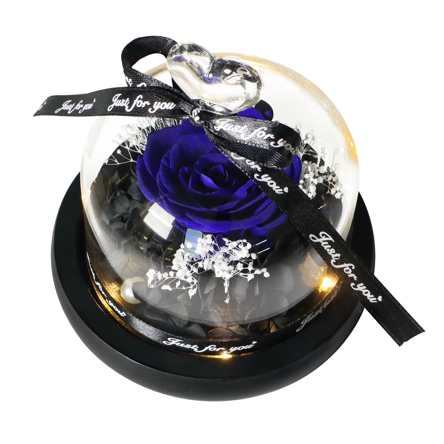 Preserved Rose in LED Glass Dome — Forever Flower Gift