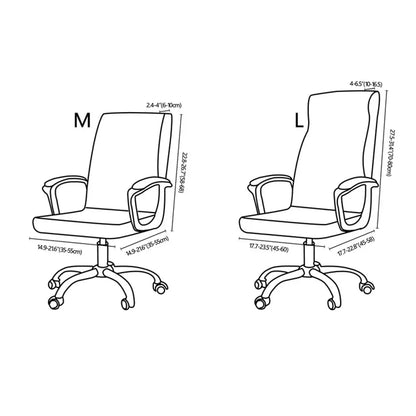 Fresh Look, Same Chair — Elastic Rotating Office Chair Cover with Back Protection