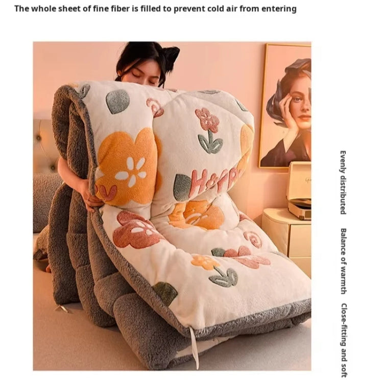 Lamb Fleece Blanket Winter Comforter Thickened Quilts Double-sided Velvet Warm Quilt Single Double Dormitory Milk Fleece Core Jonine&