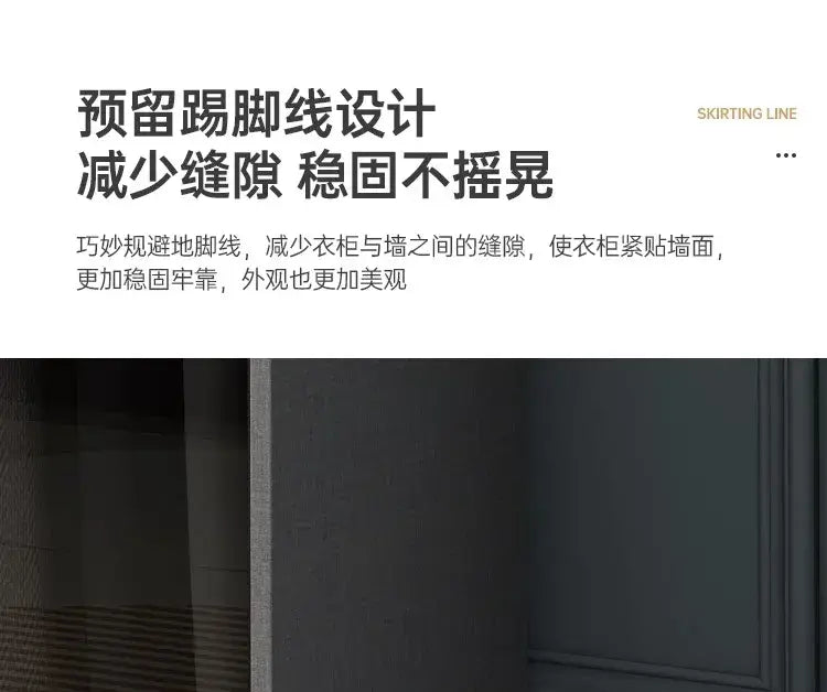 Bedroom Glass Sliding Door Wardrobe Clothes Storage Cabinet Closet Double Wardrobe Cabinets Wardrobes Furniture Modern Simple Jonine&