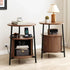 Fluted Round End Table, Mid Century Bedside Table, Modern Nightstands Set Of 2 For Living Room, Bedroom, Entryway Jonine&
