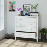 6-Drawer Chest of Drawers – White Bedroom Dresser & Storage Cabinet, 80x40x80cm Jonine’s Corner