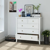 Getone Chest of Drawers Bedroom, Storage Cabinet with 6 Drawers, Sideboard, Bedroom Dresser, 80x40x80cm, White