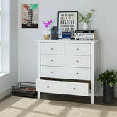 6-Drawer Chest of Drawers – White Bedroom Dresser & Storage Cabinet, 80x40x80cm Jonine’s Corner