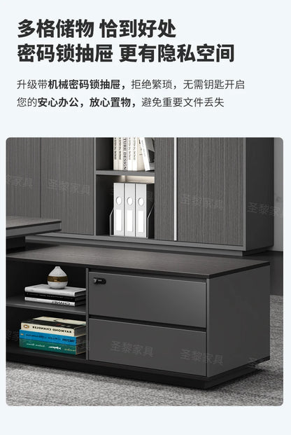 L-Shape Storage Executive Desk