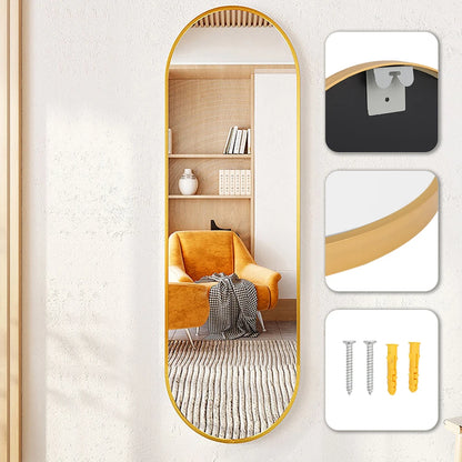 The Mirror That Opens the Room — Oversized Oval Full-Length Mirror