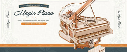 ROKR Magic Piano — 3D Wooden Puzzle Music Box