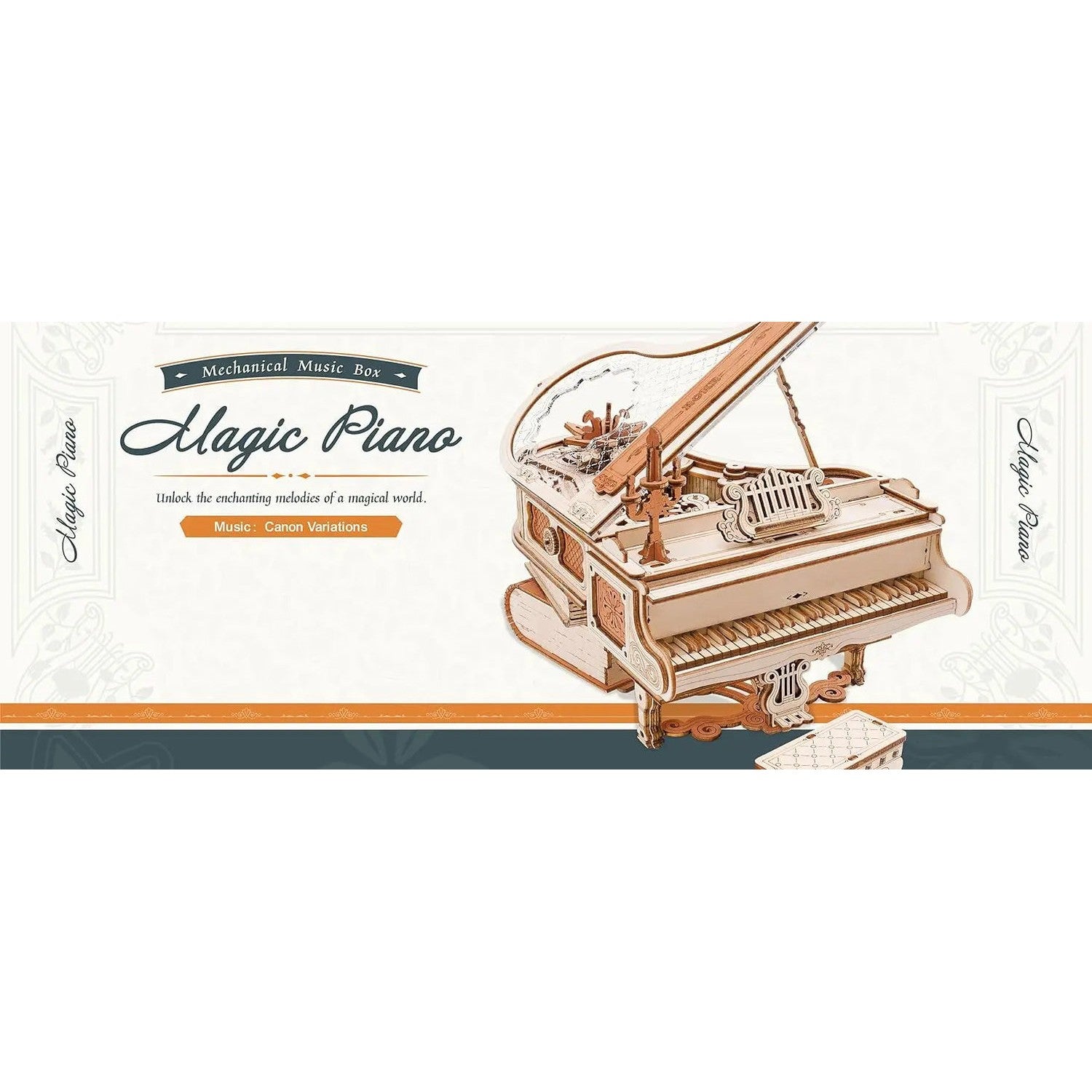 ROKR Magic Piano — 3D Wooden Puzzle Music Box