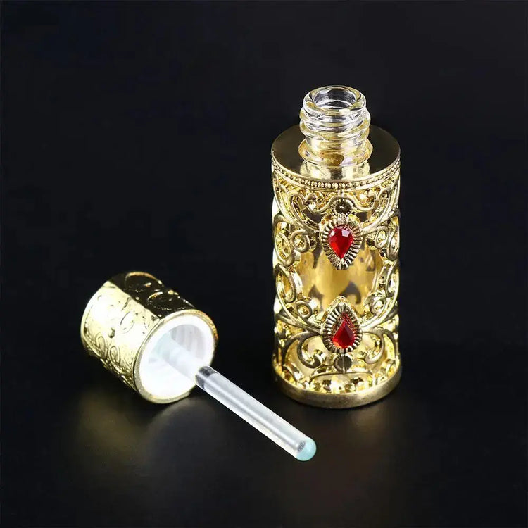 The Dubai Dropper — Arabian-Style Gold Rhinestone Refillable Perfume Bottle (3ml) Jonine’s Corner