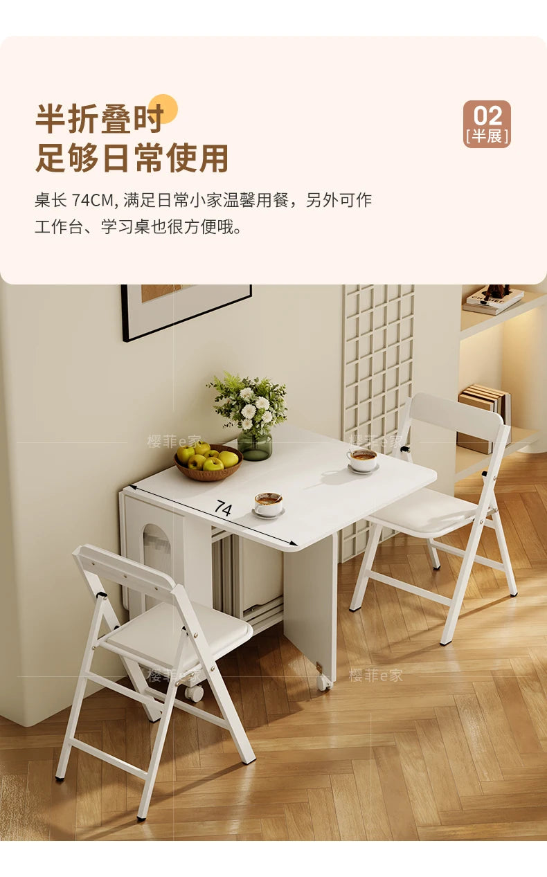 Nordic Minimalist Foldable Dining Table