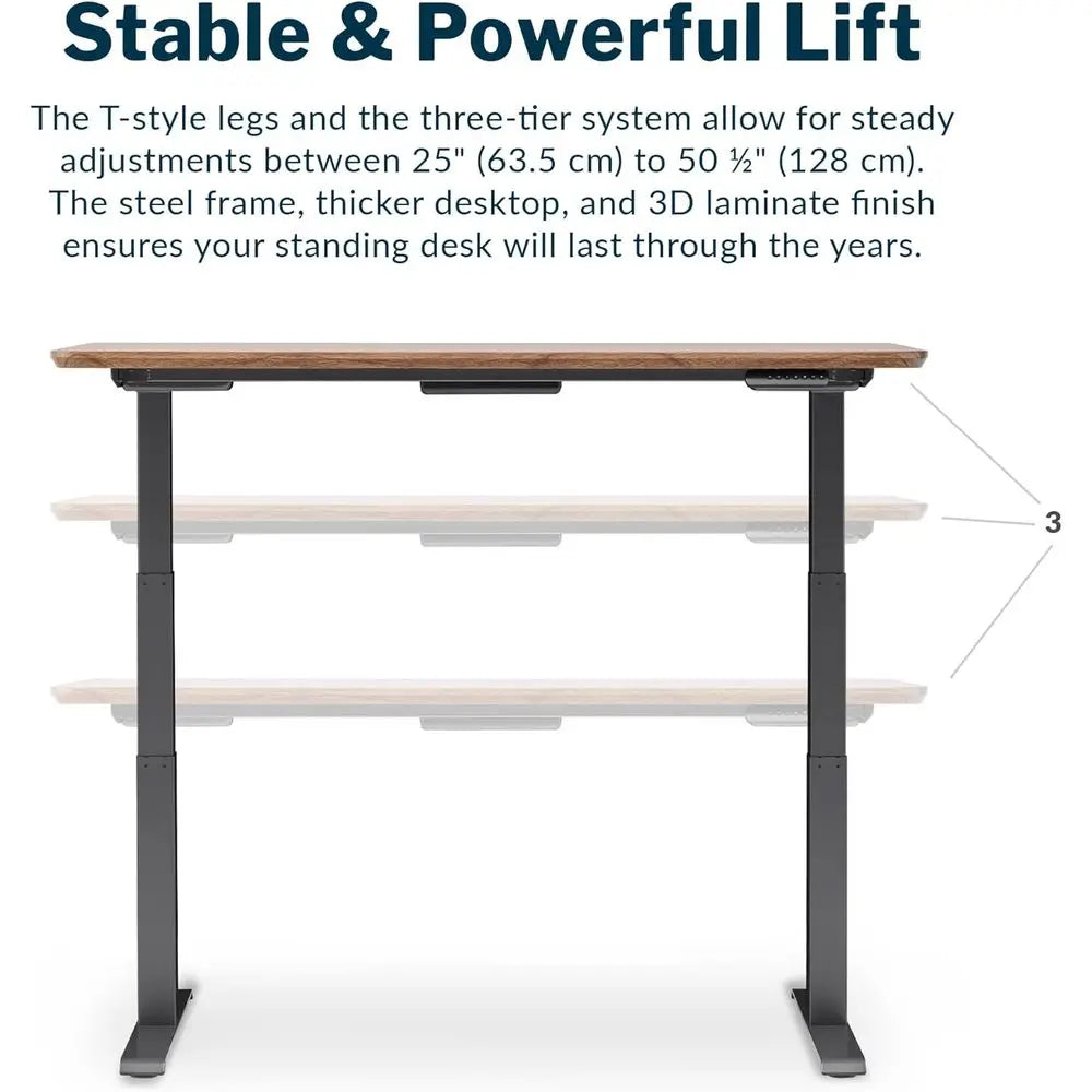 Work Better, Feel Better — 60x30 Electric Standing Desk with Dual Motor & Memory Presets