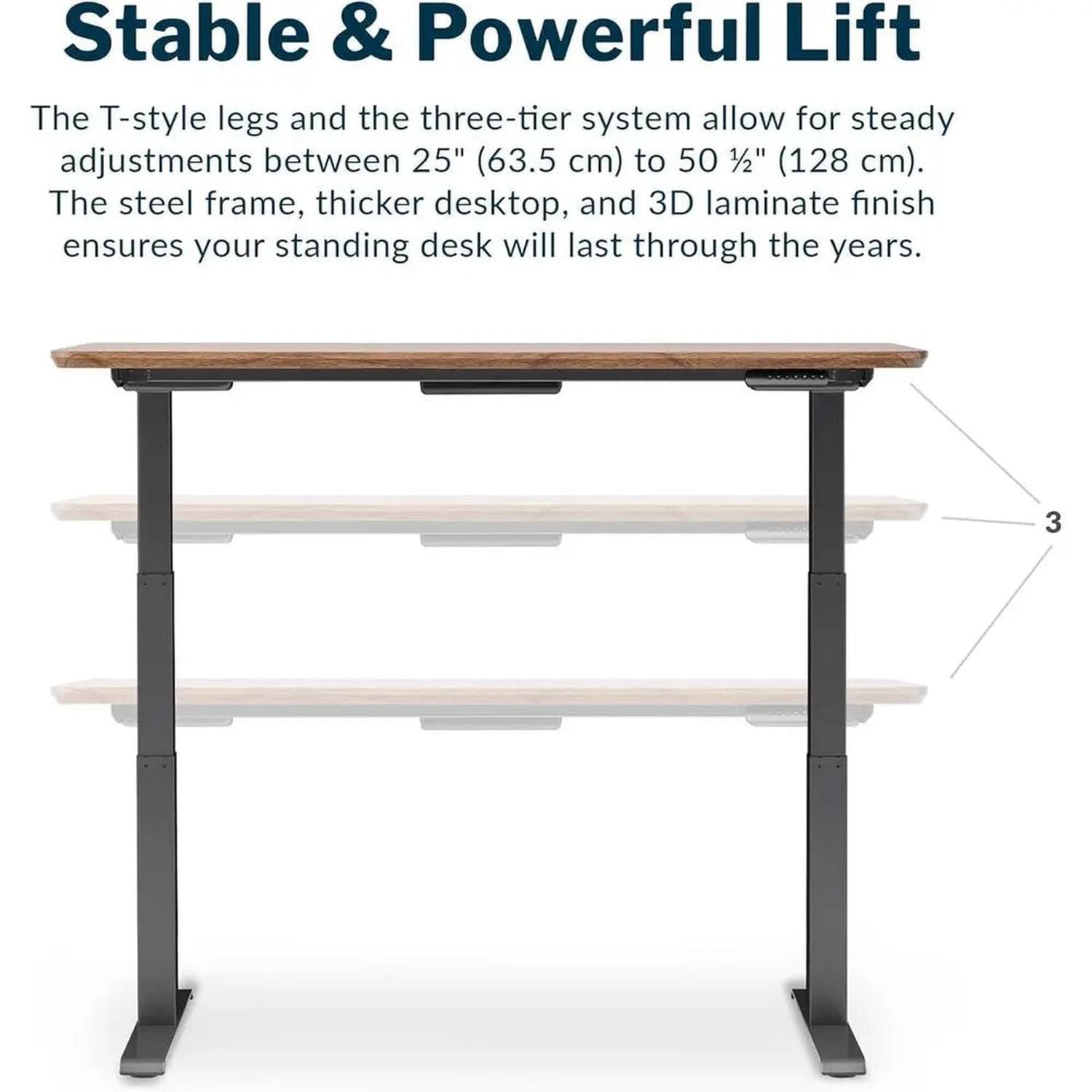60x30 Electric Standing Desk with Dual Motor &amp; Memory Presets