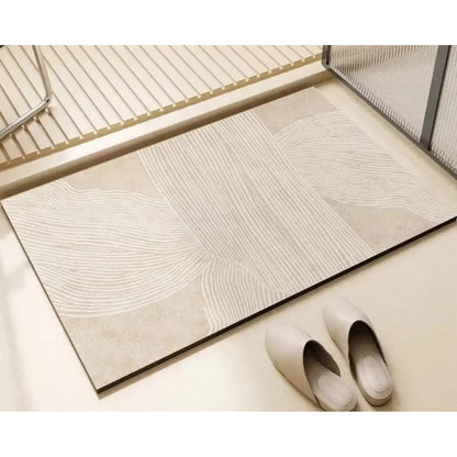 Spa-Grade Step — Non-Slip Diatomite Bath Mat with Rubber Padding