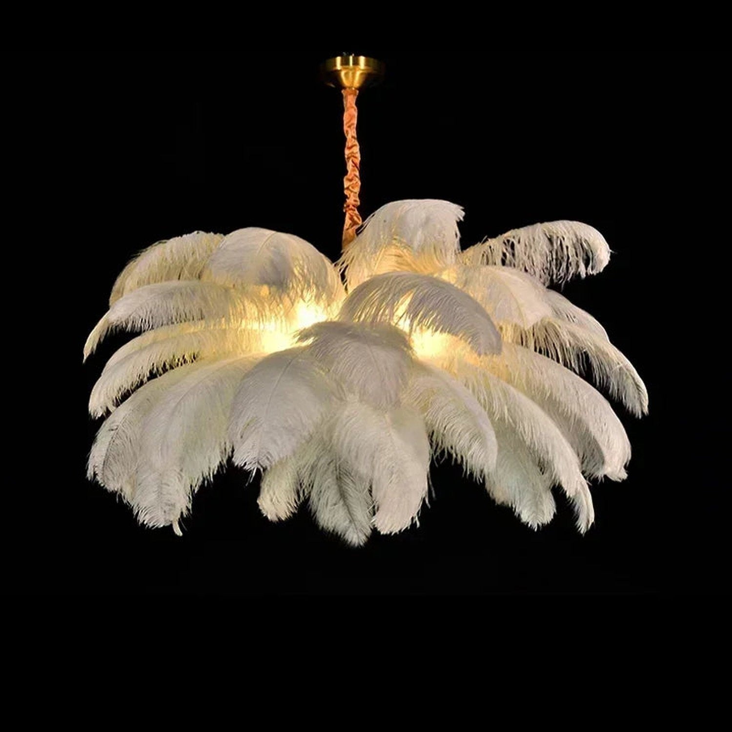 Soft Power — Nordic Ostrich Feather Chandelier for Bedroom &amp; Living Room