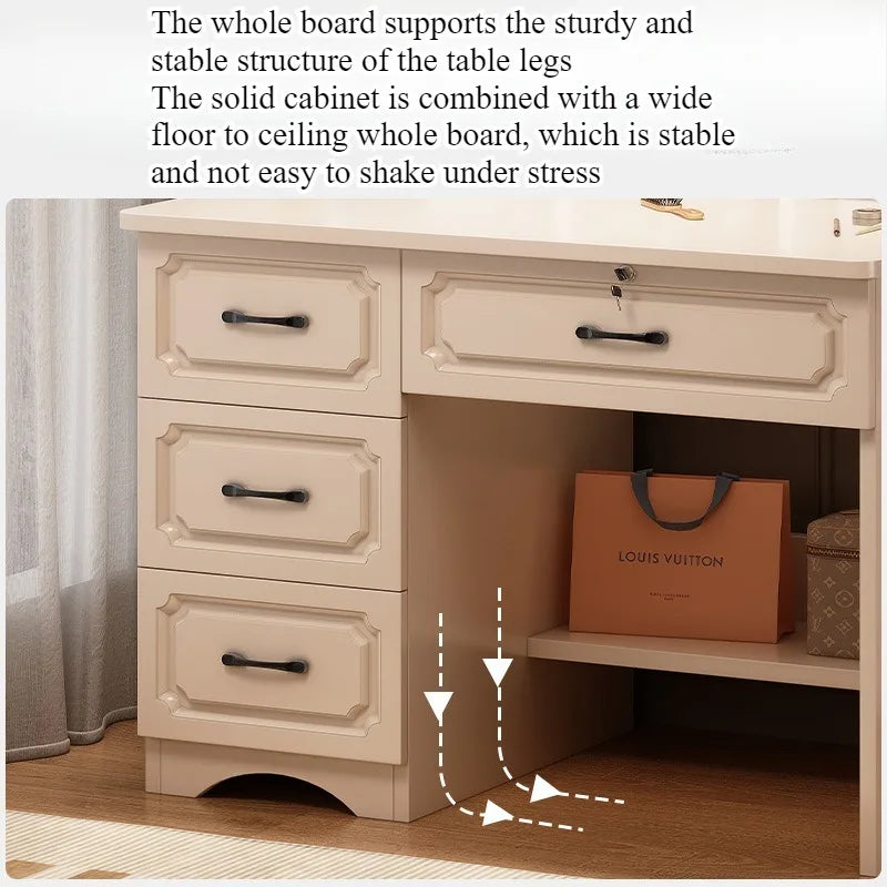 Small Space, Big Ritual — Compact Dressing Table with Mirror & Storage