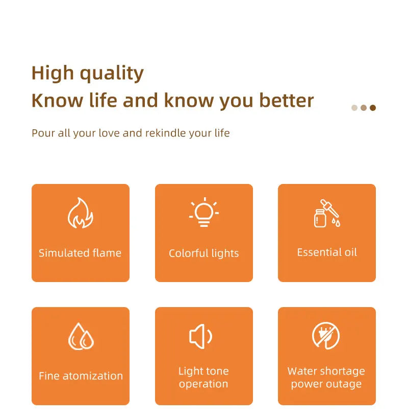 Flicker & Flow — Flame Effect Aromatherapy Diffuser & Humidifier