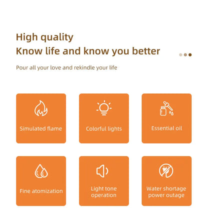 Flicker & Flow — Flame Effect Aromatherapy Diffuser & Humidifier