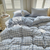 Classic Duvet Cover Set with Pillowcases Flat Sheet Nordic Style No Comforter 2025 New Bedding Kit Double Twin Size Bed Linens Jonine&