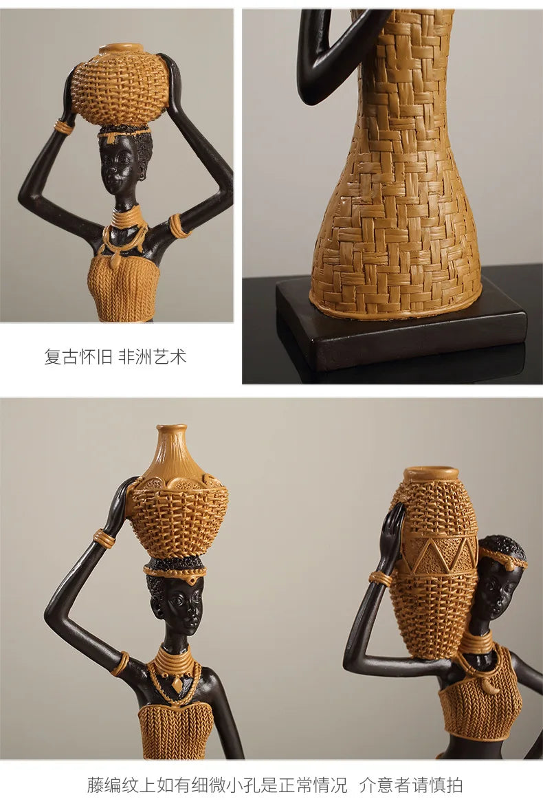Woven in Gold — Tribal Weave Resin Sculpture in Bohemian Gold & Brown