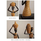 Woven in Gold — Tribal Weave Resin Sculpture in Bohemian Gold & Brown