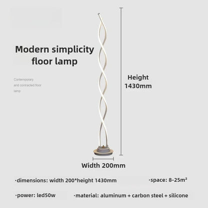 Light That Moves the Eye — Spiral LED Floor Lamp with Remote Control