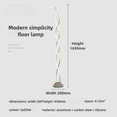 Spiral LED Floor Lamp Nordic Modern Minimalist Bedside Bedroom Living Room Sofa Side Warm Creative Personalized Atmosphere Light Jonine’s Corner