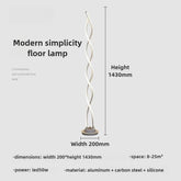 Light That Moves the Eye — Spiral LED Floor Lamp with Remote Control