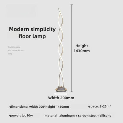 Light That Moves the Eye — Spiral LED Floor Lamp with Remote Control