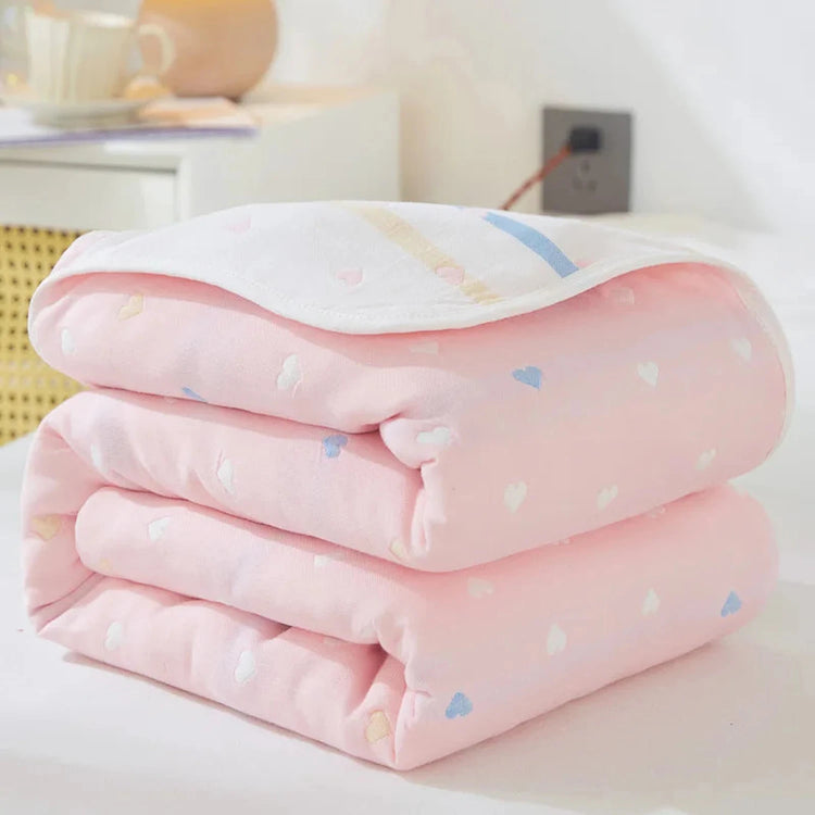 Cool Breathability Summer Quilt Multi-functional Cotton Gauze Fabric Towel Blanket Thin Breathable Duvet Skin-friendly Comforter Jonine’s Corner