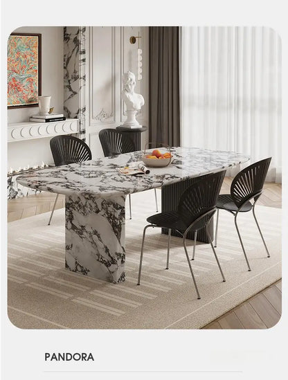 Custom Luxury French Marble Dining Table — Natural Stone