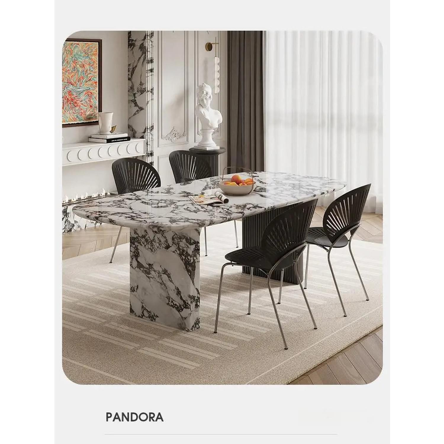 Custom Luxury French Marble Dining Table — Natural Stone