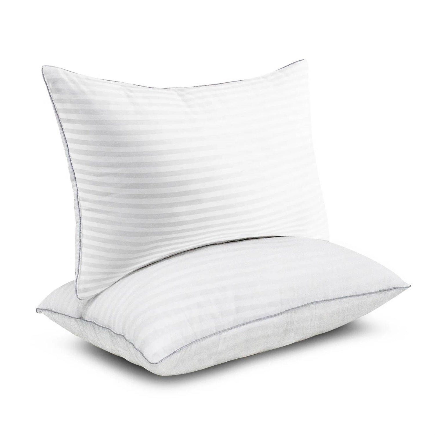 Set of 2 Machine Washable Down Alternative Bed Pillow with Cotton Cover - Queen FastFurnishings